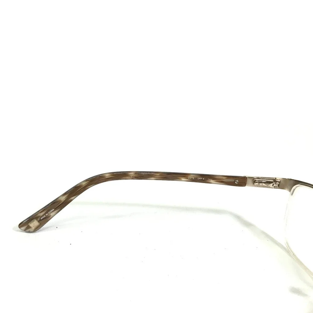 Liz Claiborne Eyeglasses Frames L015 0RF4 Brown Gold Cat Eye Half Rim 55-17-140